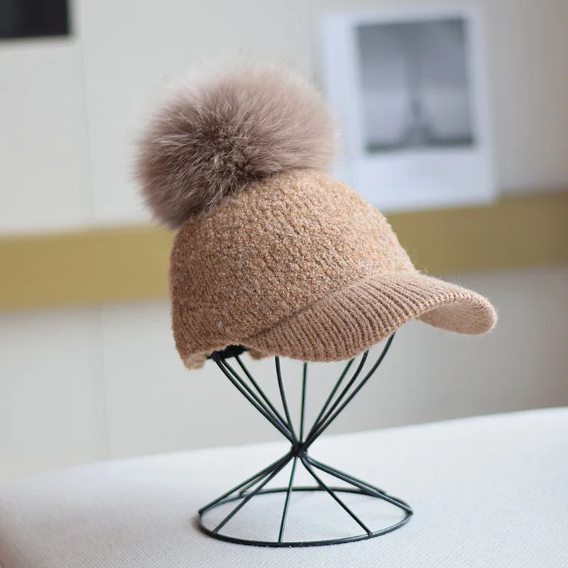 Cozy Knit Pom Cap for Winter Fashion and Warmth