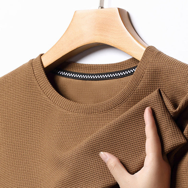 Men's Waffle Knit Casual T-Shirt
