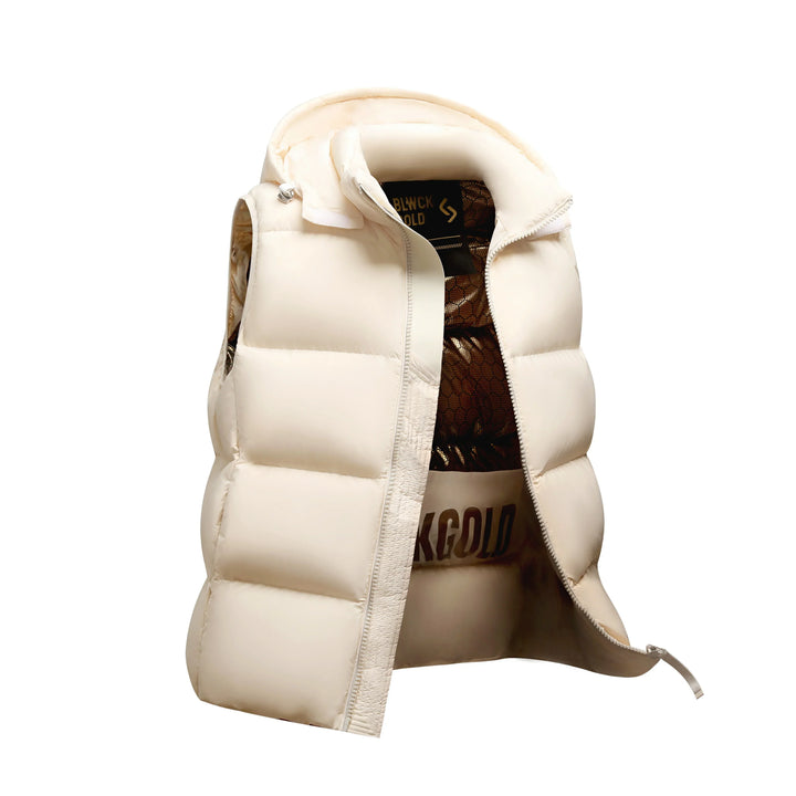 Men's Warm Quilted Down Vest - Cotton Blend for Autumn Wear