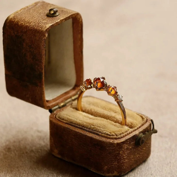 Amber Gemstone Ring