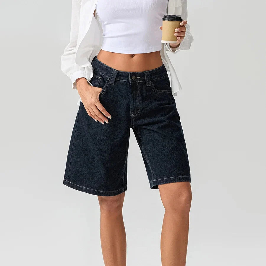 Women's 90's Style Low Rise Denim Shorts