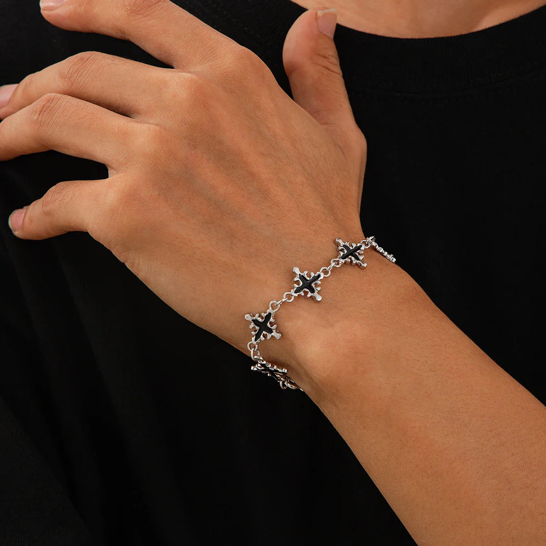 Obsidian Stone Cross Bracelet for Stylish Accessories