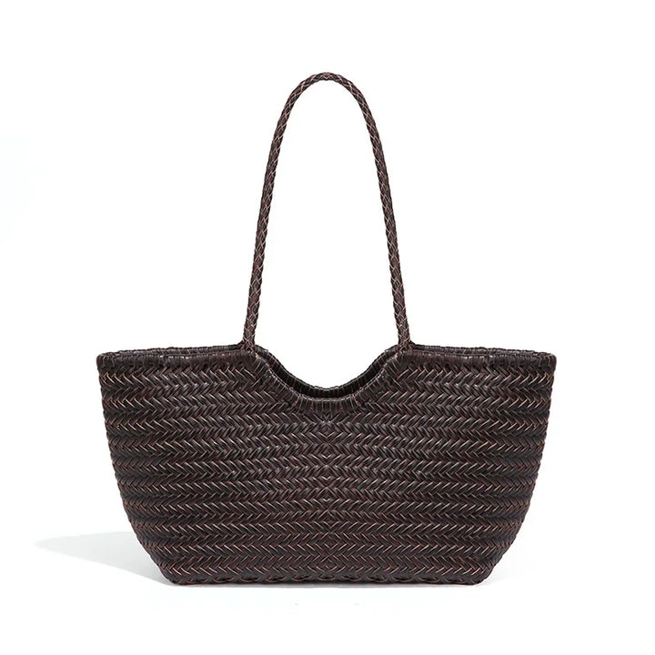 Kathy | Women's Leather Woven Tote Bag