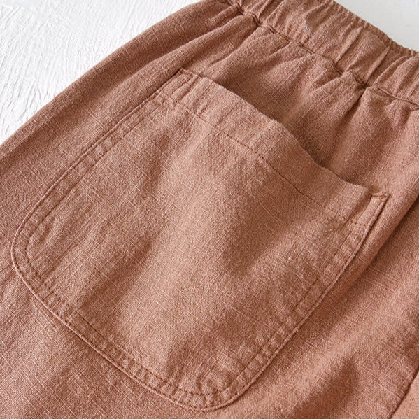 Men's Linen Blend Casual Shorts