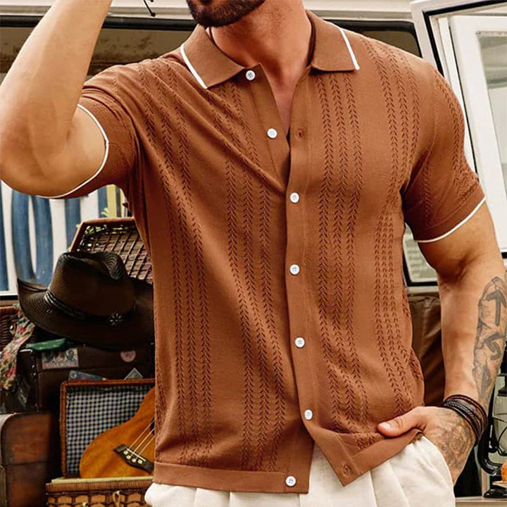 Men's Jacquard Knit Casual Shirt