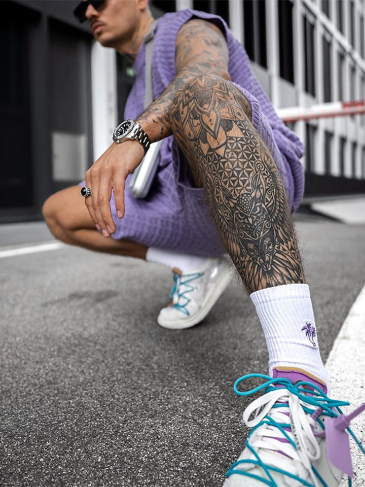 John | Men's High-Quality Knitted Leisure Set for Summer