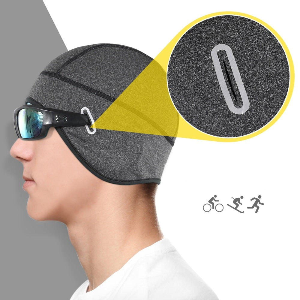 Men's Elastic Fabric Winter Cap for Helmet Use