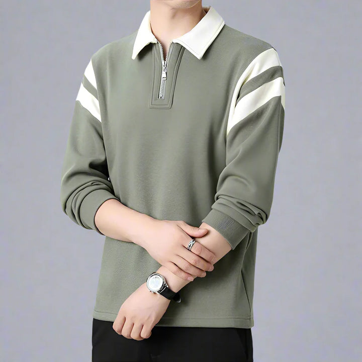 Men's Classic Long-Sleeve Polo Shirt