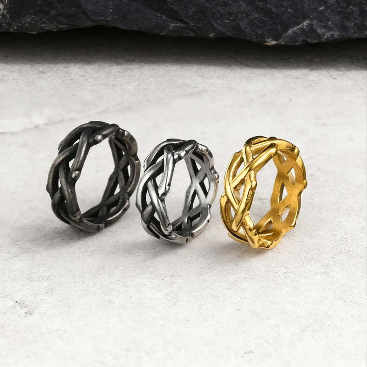 Thorn Design Steel Ring for Unique Style and Durability