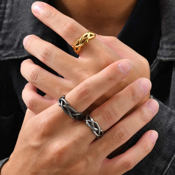 Thorn Design Steel Ring for Unique Style and Durability