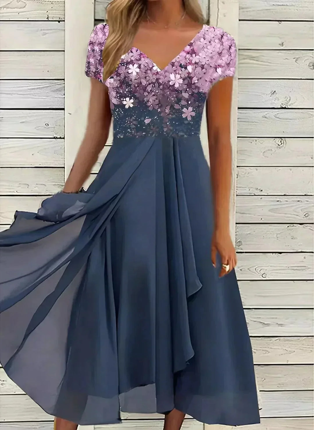 Marigon | Women's Floral Maxi Wedding Evening Dress