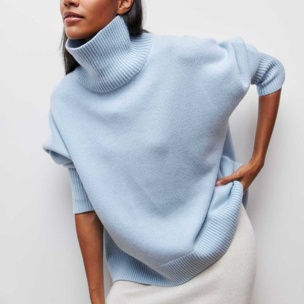 Women's Long-Sleeve Roll-Neck Knit Sweater