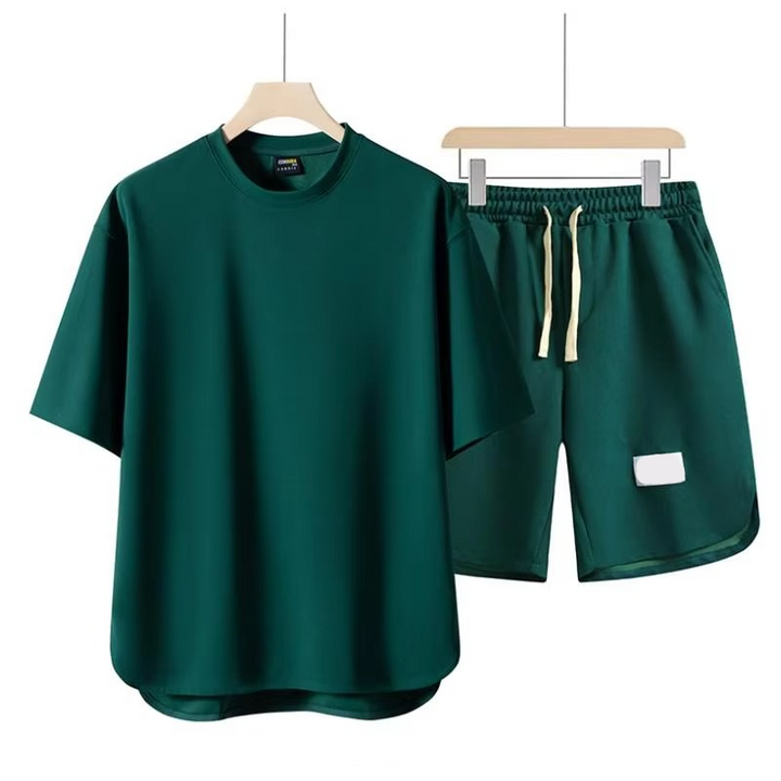 Men's Summer Two-Piece Set – Short Sleeve Shirt and Shorts Outfit M-4XL