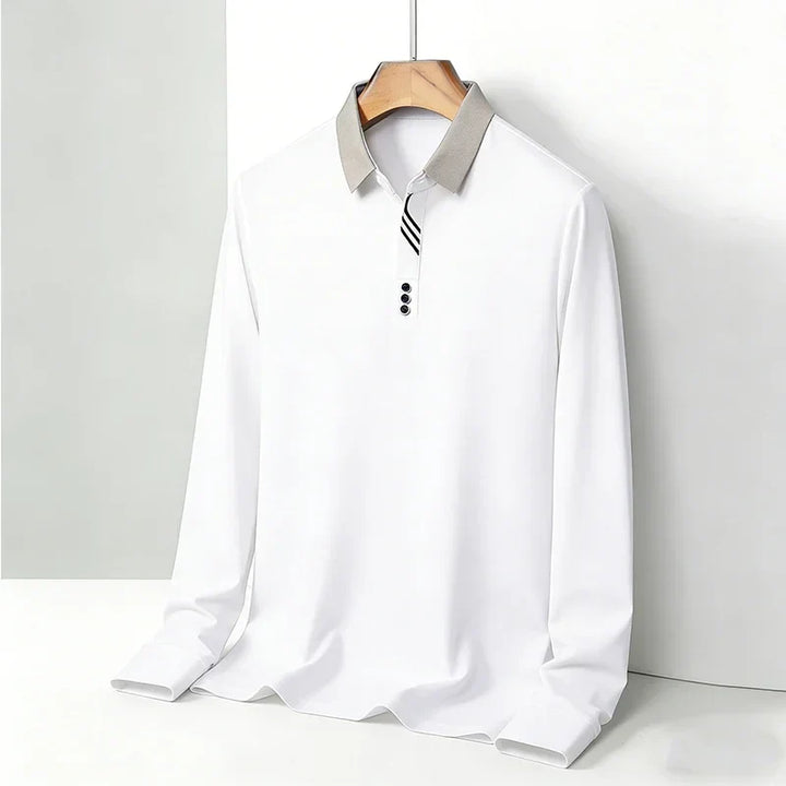 Men's Long-Sleeve Polo Shirt in Portofino Style