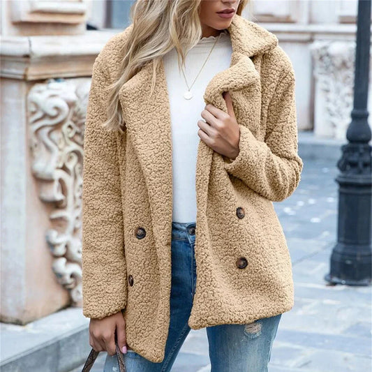 Women's Ultra-Soft Fleece Coat with Tailored Silhouette