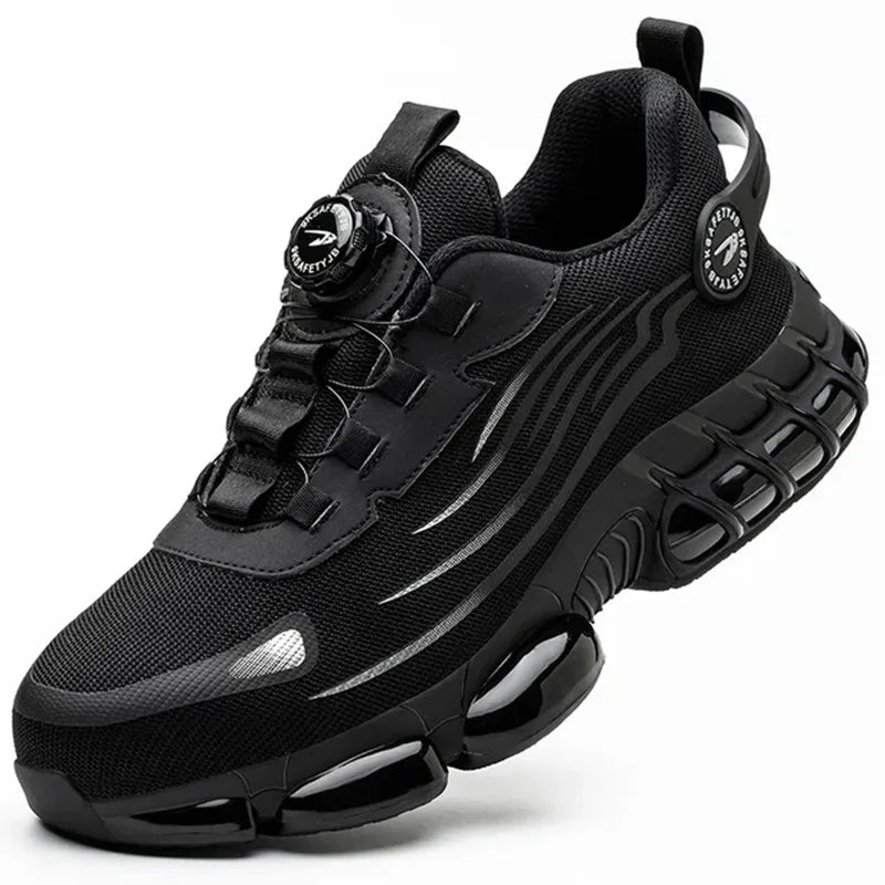 Wibert | Men's Steel Toe Safety Shoes with Button Lacing | Slip-Resistant
