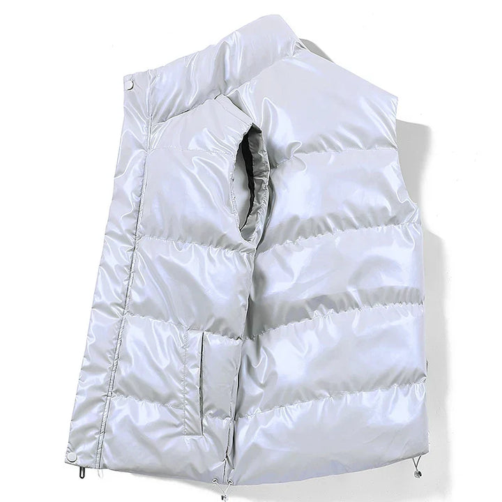 Men's Warm Quilted Down Vest - Insulated for Winter Comfort