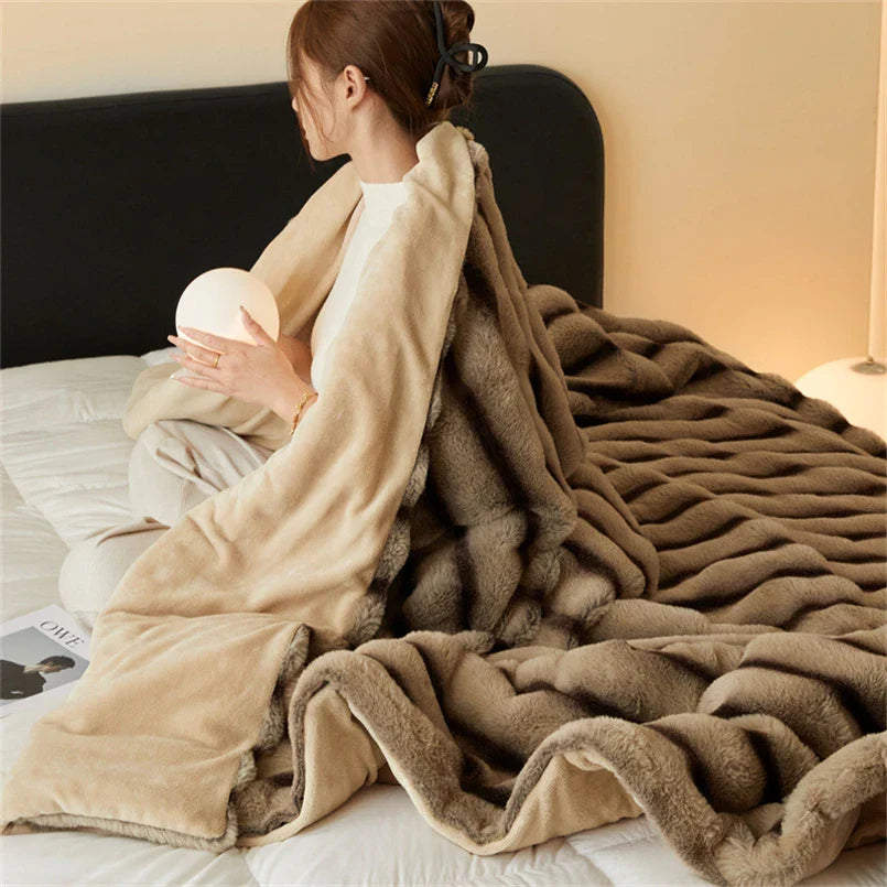 Cozy Luxury Fur Blanket-Omni Prime Goods