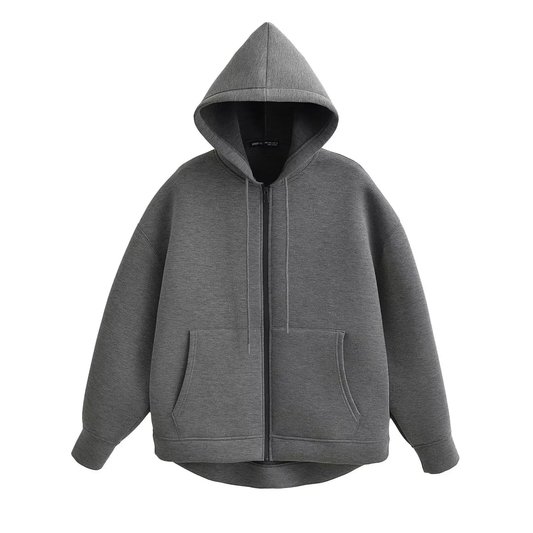 Women's Hooded Zip-Up Casual Sweater