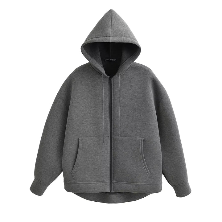Women's Hooded Zip-Up Casual Sweater