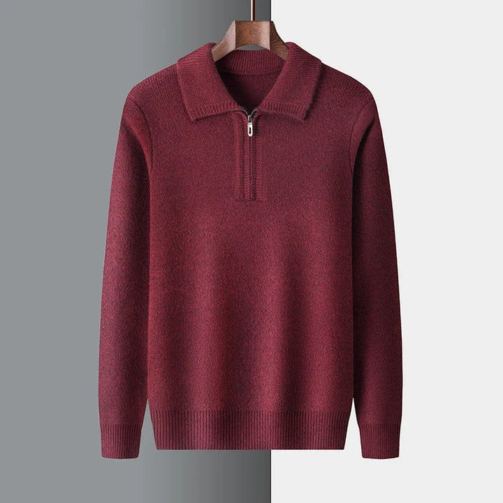Men's Knit Quarter Zip Sweater