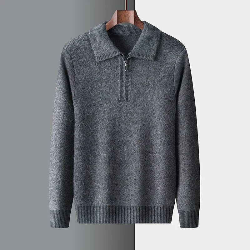 Men's Knit Quarter Zip Sweater