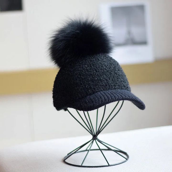 Cozy Knit Pom Cap for Winter Fashion and Warmth