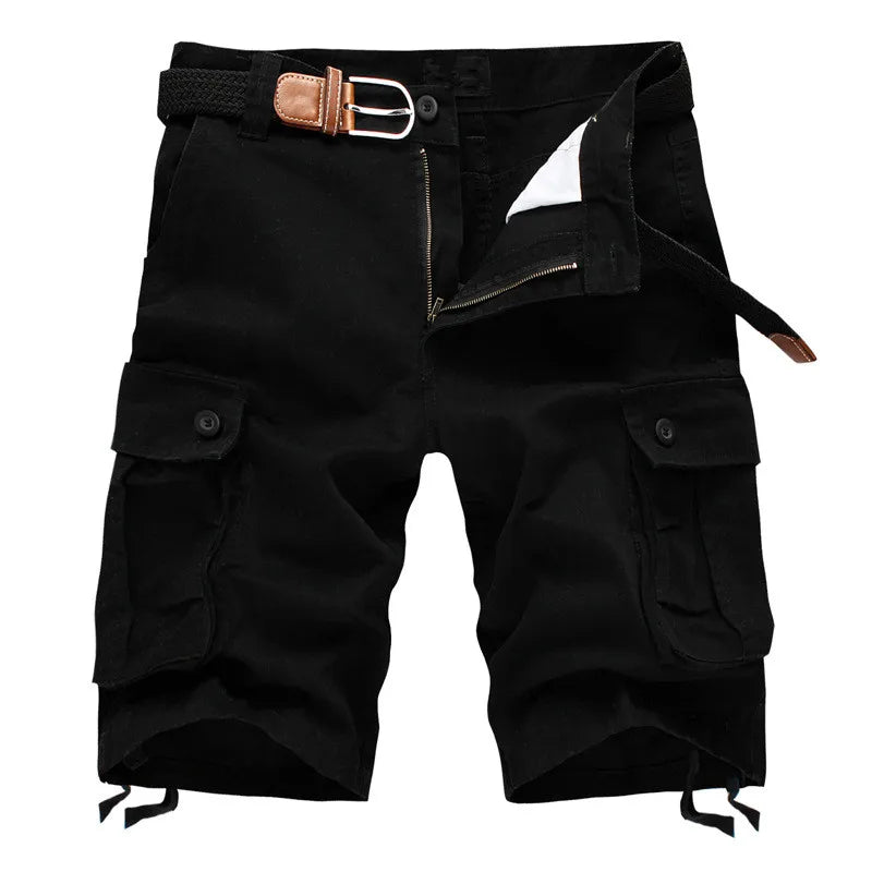 John | Men's Casual Cotton Cargo Shorts