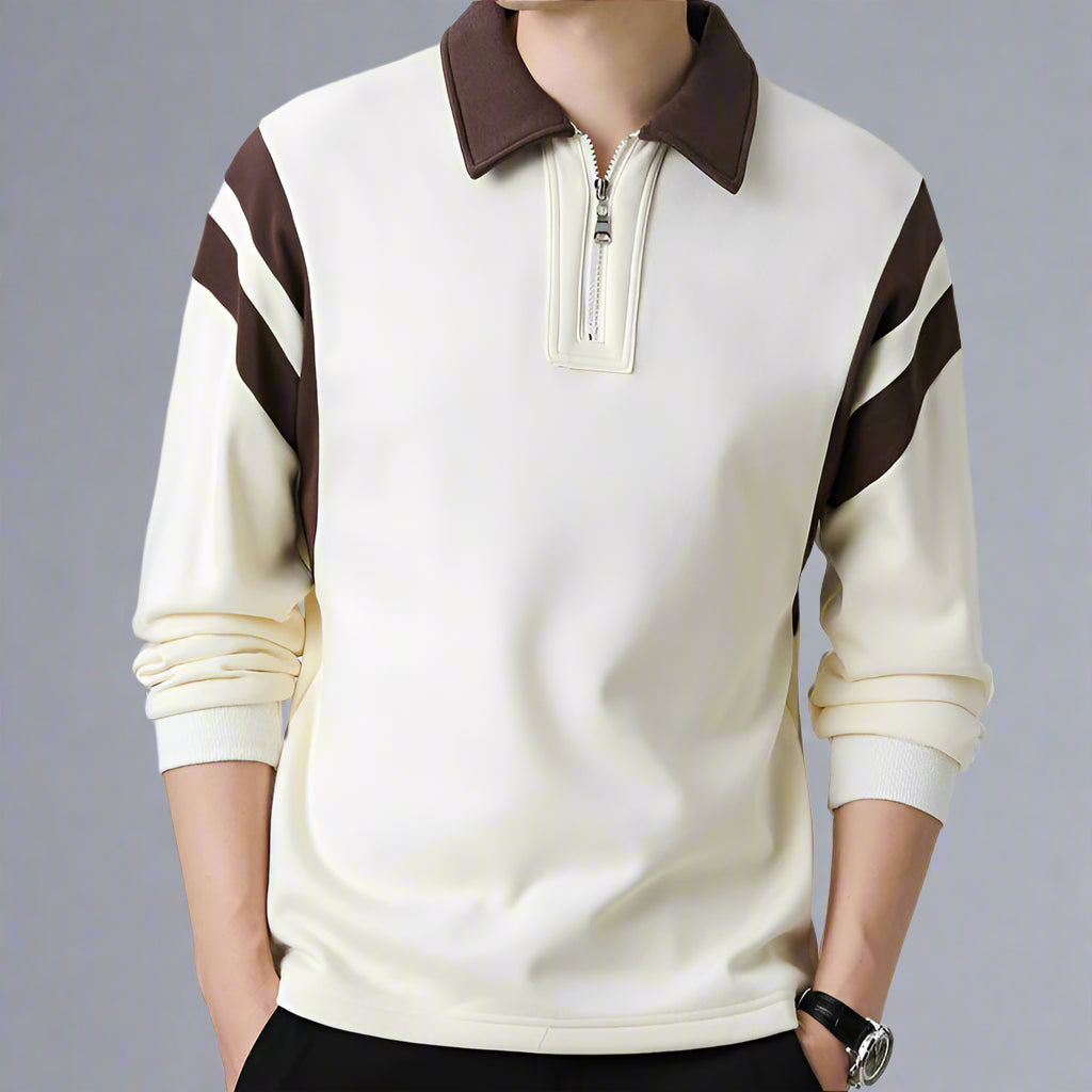 Men's Classic Long-Sleeve Polo Shirt