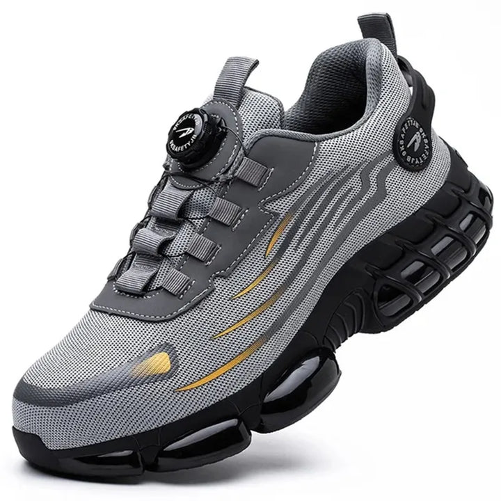 Wibert | Men's Steel Toe Safety Shoes with Button Lacing | Slip-Resistant