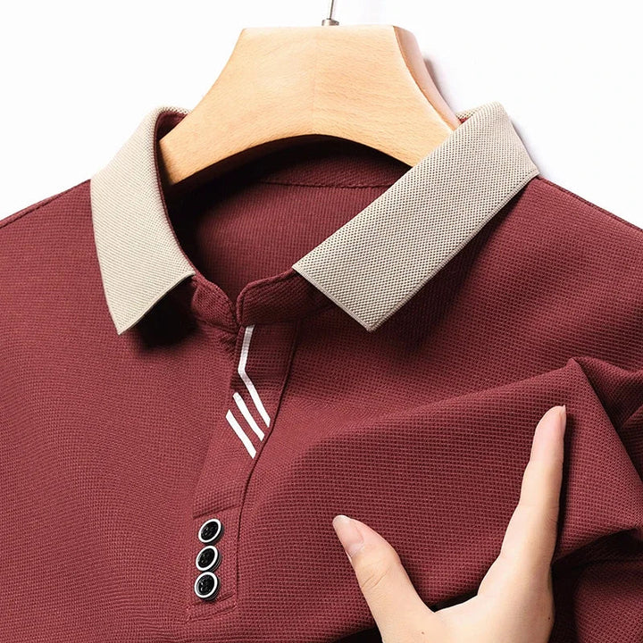 Men's Long-Sleeve Polo Shirt in Portofino Style