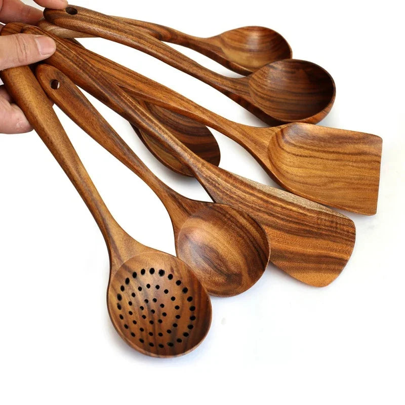 Artisan Teakwood Cooking Utensil Set-Omni Prime Goods
