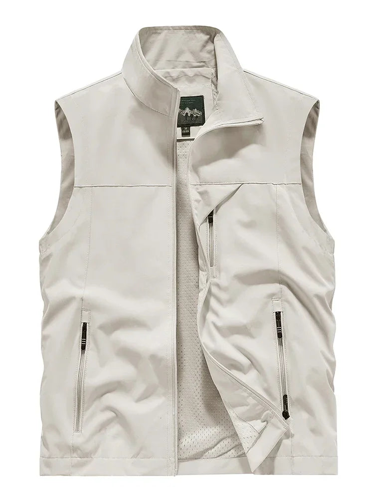 Men's Lightweight Waterproof Sleeveless Vest - Versatile Design
