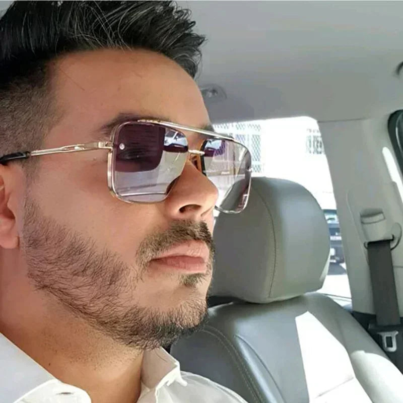 Men's Square Aviator Style Stylish Sunglasses