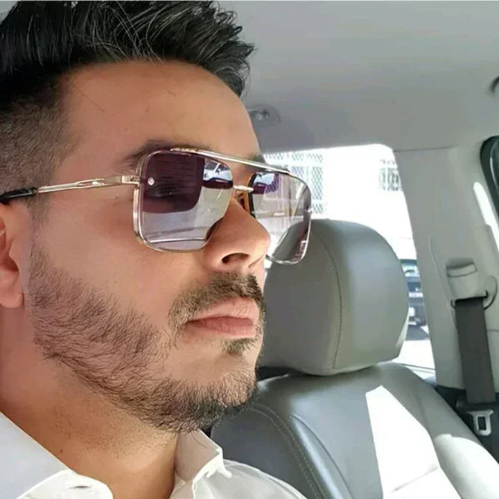 Men's Square Aviator Style Stylish Sunglasses