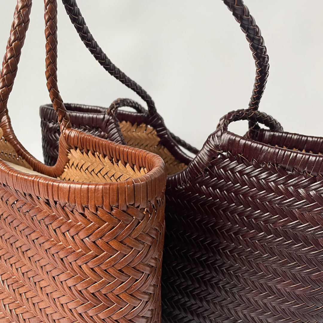 Kathy | Women's Leather Woven Tote Bag