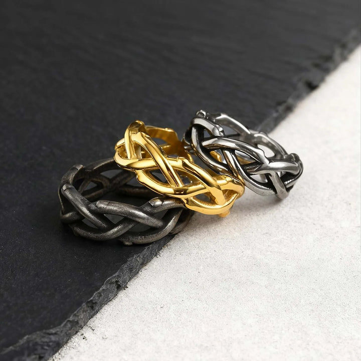 Thorn Design Steel Ring for Unique Style and Durability