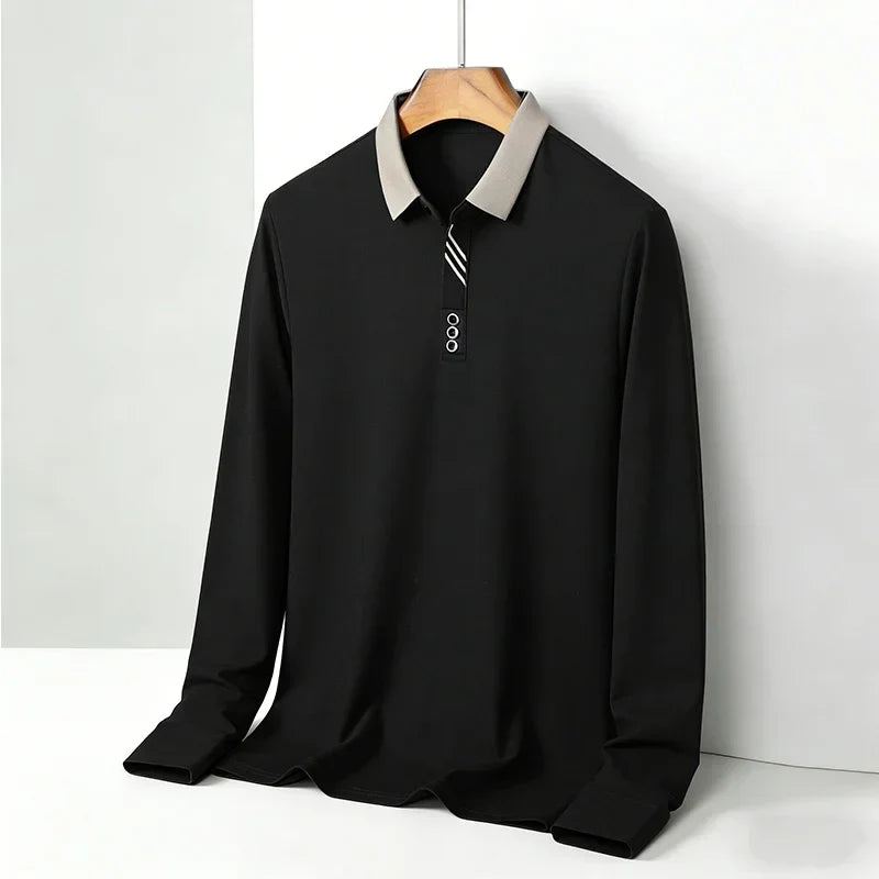 Men's Long-Sleeve Polo Shirt in Portofino Style