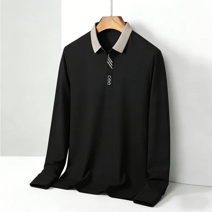 Men's Long-Sleeve Polo Shirt in Portofino Style