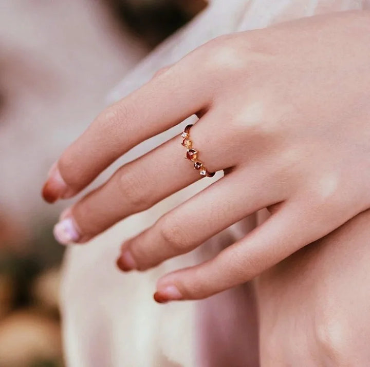 Amber Gemstone Ring