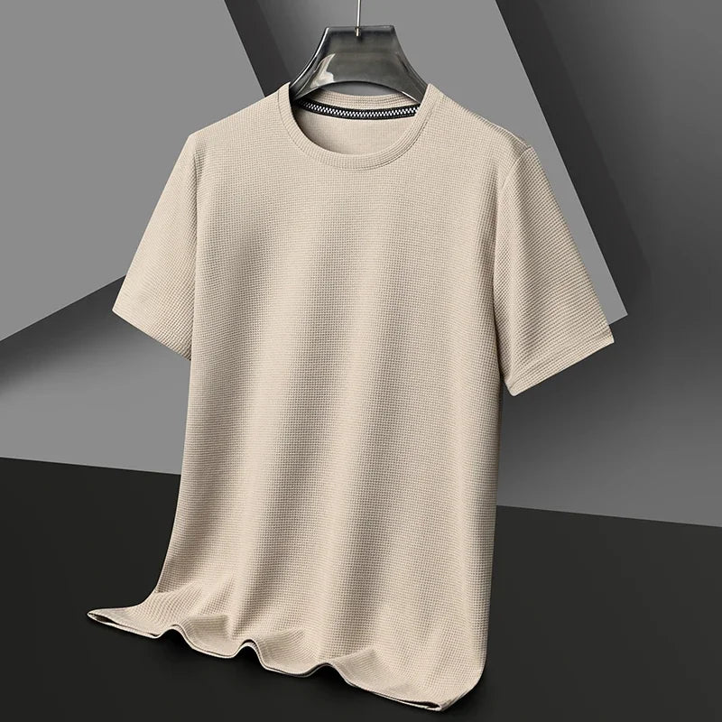Men's Waffle Knit Casual T-Shirt