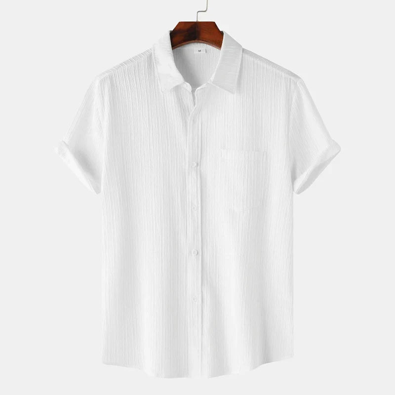 Men's Coastal Linen Button-Up Shirt