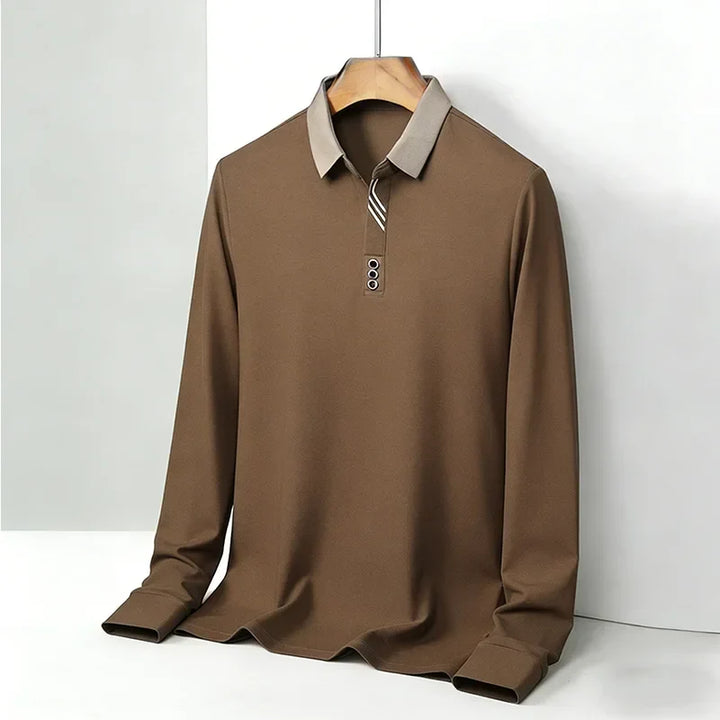 Men's Long-Sleeve Polo Shirt in Portofino Style