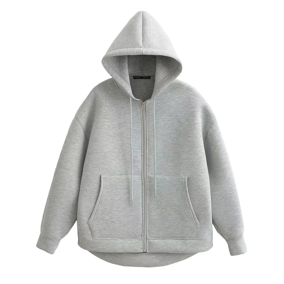 Women's Hooded Zip-Up Casual Sweater