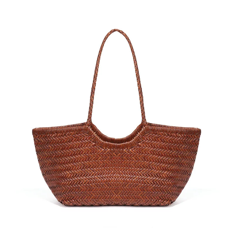Kathy | Women's Leather Woven Tote Bag