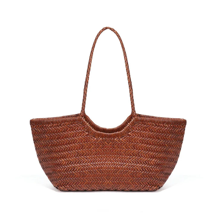 Kathy | Women's Leather Woven Tote Bag