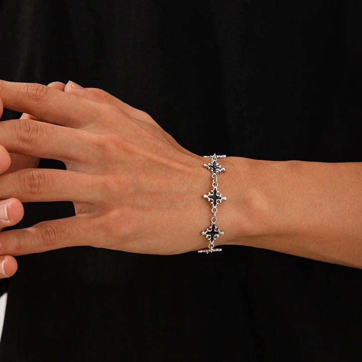 Obsidian Stone Cross Bracelet for Stylish Accessories