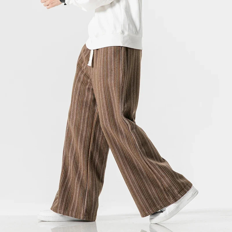 Men's Striped Casual Trousers