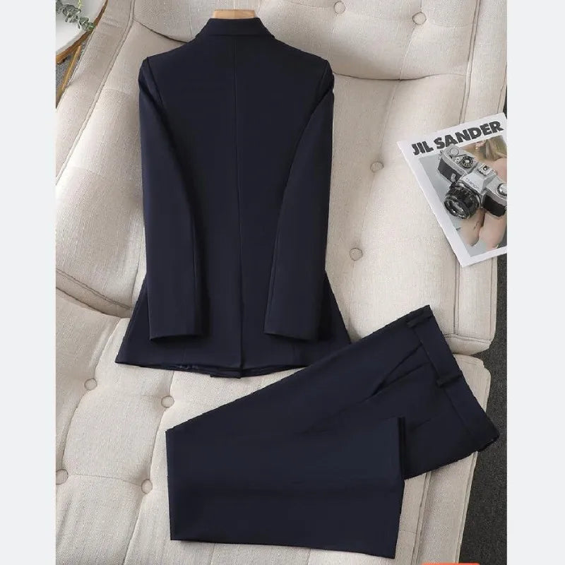 Women's Chic Blazer and Trouser Set