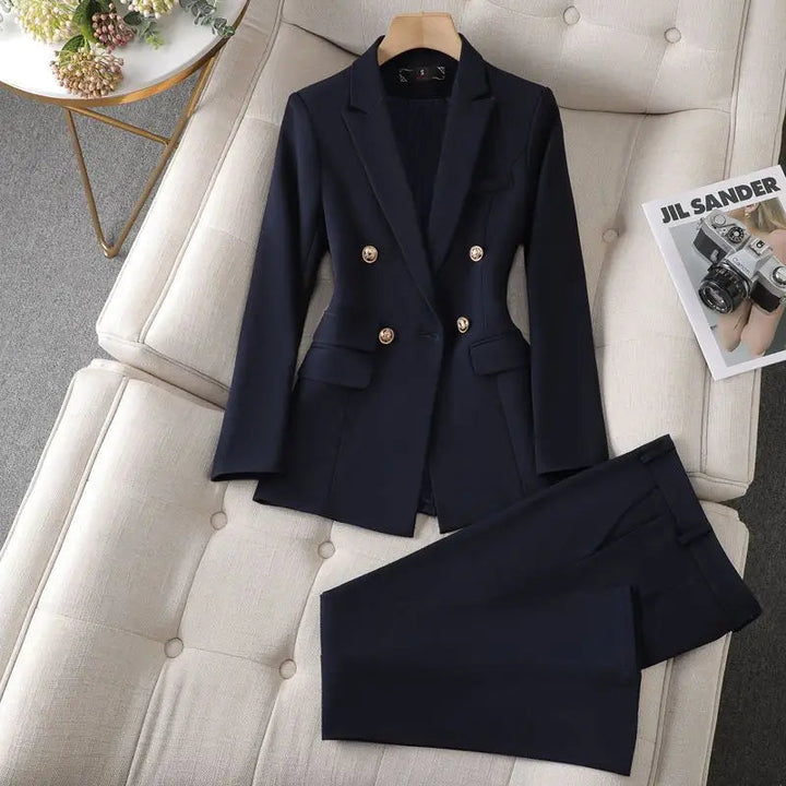 Women's Chic Blazer and Trouser Set